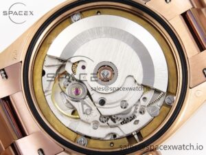 Rolex DayDate 36mm RG/RG Pres Dia Green Dial RAF A2834 - Image 18
