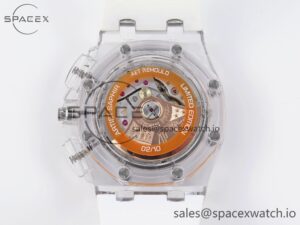 Audermars Piguet Royal Oak Offshore 44mm Transparent APF Best Edition Red Dial on White Rubber Strap A3126 - Image 18