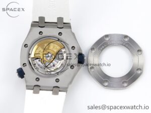 Audermars Piguet Royal Oak Offshore Diver 15710 IPF 1:1 Best Edition White Dial on White Rubber Strap SA3120 Super Clone - Image 17
