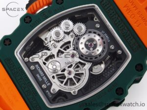 Richard Mille RM21-02 Tourbillon NTPT RMF Best Edition Skeleton Dial on Orange Rubber Strap - Image 18