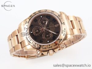 Rolex Daytona 116505 RG OMF Best Edition Chocolate Dial on RG Bracelet A7750 (Slim Movement) - Image 6