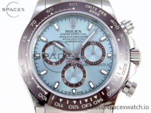Rolex Daytona 116506 SS OMF Best Edition Ice Blue Dial on SS Bracelet A7750 (Slim Movement) - Image 2