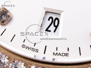 Omega Constellation 39mm SS/RG Diamonds Bezel ASWF 1:1 Best Edition White Diamonds Dial on SS/RG Bracelet A8800 - Image 11