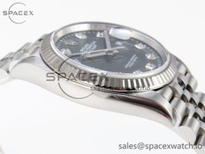 Rolex DateJust 36 126234 Clean 1:1 Best Edition 904L Steel Green Leaf Diamonds Dial on Jubilee Bracelet VR3235 - Image 8