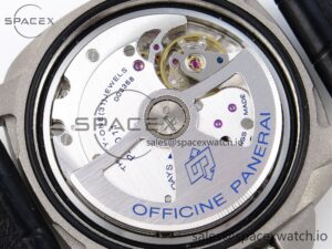 Panerai PAM1279 X LUMINOR GMT 42MM TITANIUM VSF 1:1 BEST EDITION BLUE DIAL ON BLACK LEATHER STRAP P.9011 SUPER CLONE - Image 20