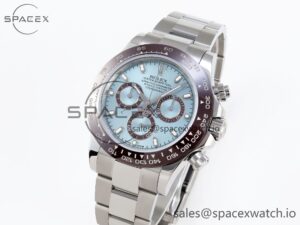 Rolex Daytona 116506 SS OMF Best Edition Ice Blue Dial on SS Bracelet A7750 (Slim Movement) - Image 4