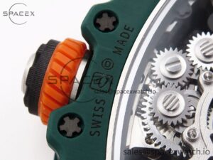 Richard Mille RM21-02 Tourbillon NTPT RMF Best Edition Skeleton Dial on Orange Rubber Strap - Image 23