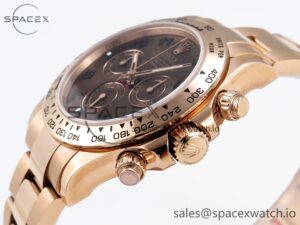 Rolex Daytona 116505 RG OMF Best Edition Chocolate Dial on RG Bracelet A7750 (Slim Movement) - Image 7