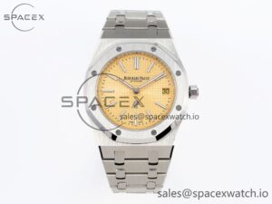 Audermars Piguet Royal Oak 39mm 15202 SS IPF 1:1 Best Edition Yellow Textured Dial on SS Bracelet A2121