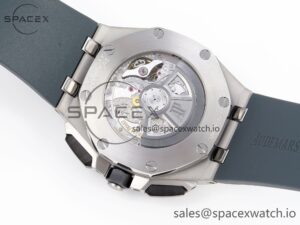Audermars Piguet Royal Oak Offshore 44mm SS Black Ceramic Bezel APF 1:1 Best Edition Gray/Blue Dial on Gray Rubber Strap A4401 - Image 17