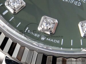Rolex DateJust 36 126234 Clean 1:1 Best Edition 904L Steel Green Leaf Diamonds Dial on Jubilee Bracelet VR3235 - Image 12