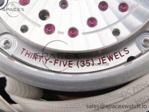 Omega De Ville Date YG MKF 1:1 Best Edition White Textured Dial Diamonds Marker on Brown Leather Strap A8800 - Image 19