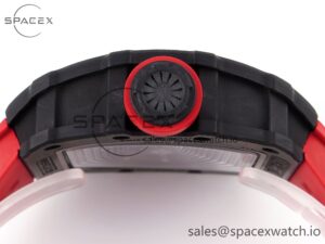Richard Mille RM035 BLACK CARBON SONIC BEST EDITION SKELETON DIAL ON RED RUBBER STRAP CLONE RMUL2 - Image 14
