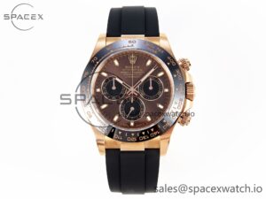 Rolex Daytona 116515 Clean 1:1 Best Edition Chocolate Dial Lume Markers on Oysterflex Strap SA4130 V2
