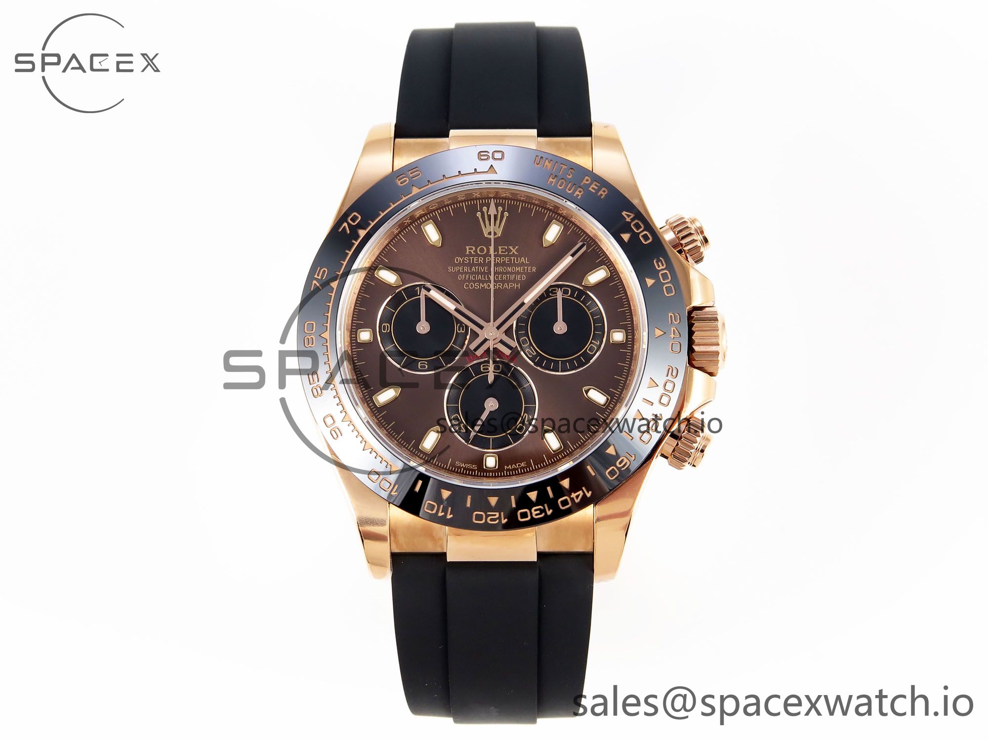 IMG_0100 Rolex Daytona 116515 Clean 1:1 Best Edition Chocolate Dial Lume Markers on Oysterflex Strap SA4130 V2 - Image 1