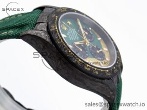 Rolex Daytona DIW Carbon Case and Bezel DIWF Edition Green/YG Dial on Green Nylon Strap A7750 - Image 8