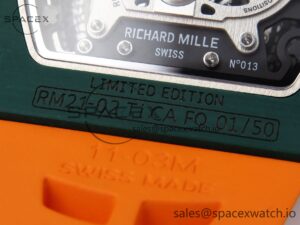 Richard Mille RM21-02 Tourbillon NTPT RMF Best Edition Skeleton Dial on Orange Rubber Strap - Image 24