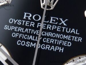 Rolex Daytona 116519 SS OMF Best Edition Black Diamonds Dial on Oysterflex Strap A7750 (Slim Movement) - Image 9