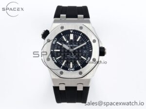 Audermars Piguet Royal Oak Offshore Diver 15710 IPF 1:1 Best Edition Black Dial on Black Rubber Strap SA3120 Super Clone