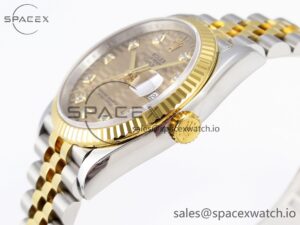 Rolex DateJust 36 SS 126233 VSF 1:1 Best Edition 904L Steel YG Textured Dial on Jubilee Bracelet VS3235 - Image 7