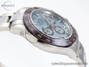 Rolex Daytona 116506 SS OMF Best Edition Ice Blue Dial on SS Bracelet A7750 (Slim Movement) - Image 8
