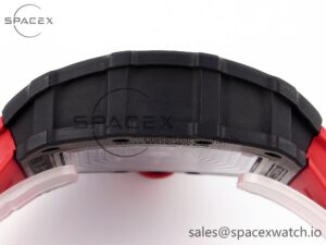 Richard Mille RM035 BLACK CARBON SONIC BEST EDITION SKELETON DIAL ON RED RUBBER STRAP CLONE RMUL2 - Image 13