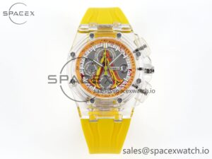 Audermars Piguet Royal Oak Offshore 44mm Transparent APF Best Edition Yellow Dial on Yellow Rubber Strap A3126