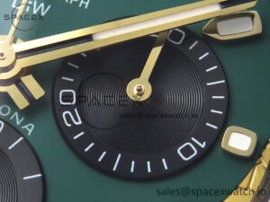 Rolex Daytona DIW Carbon Case and Bezel DIWF Edition Green/YG Dial on Green Nylon Strap A7750 - Image 10