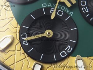 Rolex Daytona DIW Carbon Case and Bezel DIWF Edition Green/YG Dial on Green Nylon Strap A7750 - Image 11