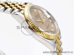 Rolex DateJust 36 SS 126233 VSF 1:1 Best Edition 904L Steel YG Textured Dial on Jubilee Bracelet VS3235 - Image 8