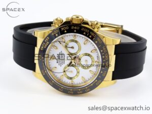 Rolex Daytona 116518 APSF 1:1 Best Edition White Dial on Oysterflex Rubber Strap SH4130 - Image 5
