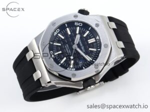 Audermars Piguet Royal Oak Offshore Diver 15710 IPF 1:1 Best Edition Black Dial on Black Rubber Strap SA3120 Super Clone - Image 6