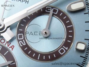 Rolex Daytona 116506 SS OMF Best Edition Ice Blue Dial on SS Bracelet A7750 (Slim Movement) - Image 10