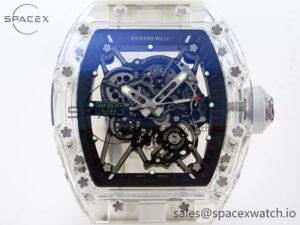 Richard Mille RM035 Transparent RMF Best Edition Skeleton Dial on Translucent Rubber Strap Clone RMUL2 - Image 2
