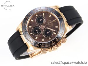 Rolex Daytona 116515 Clean 1:1 Best Edition Chocolate Dial Lume Markers on Oysterflex Strap SA4130 V2 - Image 6