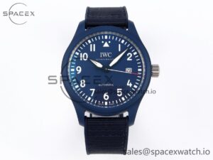 Iwc Pilot’s Watch Laureus Blue Ceramic IW328101 ZF 1:1 Best Edition on Blue Nylon Strap A32111