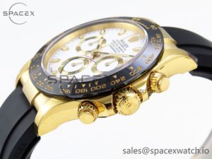 Rolex Daytona 116518 APSF 1:1 Best Edition White Dial on Oysterflex Rubber Strap SH4130 - Image 7