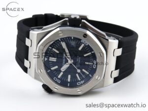 Audermars Piguet Royal Oak Offshore Diver 15710 IPF 1:1 Best Edition Black Dial on Black Rubber Strap SA3120 Super Clone - Image 5