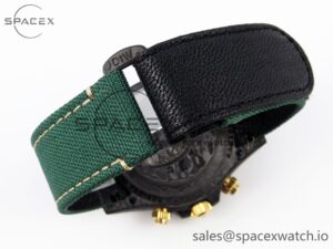 Rolex Daytona DIW Carbon Case and Bezel DIWF Edition Green/YG Dial on Green Nylon Strap A7750 - Image 15