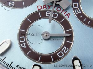 Rolex Daytona 116506 SS OMF Best Edition Ice Blue Dial on SS Bracelet A7750 (Slim Movement) - Image 11