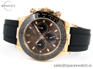 Rolex Daytona 116515 Clean 1:1 Best Edition Chocolate Dial Lume Markers on Oysterflex Strap SA4130 V2 - Image 5