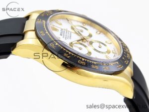Rolex Daytona 116518 APSF 1:1 Best Edition White Dial on Oysterflex Rubber Strap SH4130 - Image 8