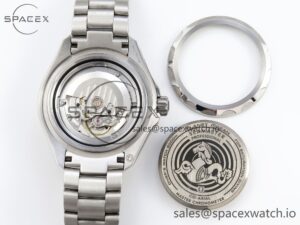Omega SEAMASTER PLANET OCEAN 6000M ULTRA DEEP 45.5MM SS TF 1:1 BEST EDITION BLUE DIAL BLACK BEZEL ON SS BRACELET A2824 - Image 16