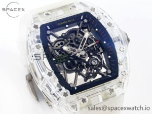 Richard Mille RM035 Transparent RMF Best Edition Skeleton Dial on Translucent Rubber Strap Clone RMUL2 - Image 3