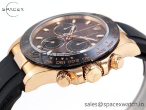 Rolex Daytona 116515 Clean 1:1 Best Edition Chocolate Dial Lume Markers on Oysterflex Strap SA4130 V2 - Image 7