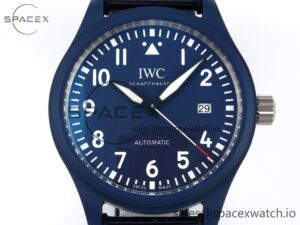 Iwc Pilot’s Watch Laureus Blue Ceramic IW328101 ZF 1:1 Best Edition on Blue Nylon Strap A32111 - Image 2