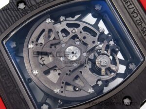 Richard Mille RM035 BLACK CARBON SONIC BEST EDITION SKELETON DIAL ON RED RUBBER STRAP CLONE RMUL2 - Image 17