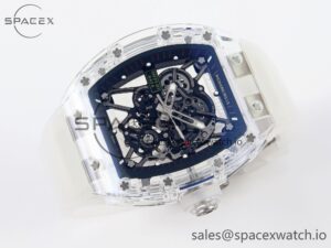 Richard Mille RM035 Transparent RMF Best Edition Skeleton Dial on Translucent Rubber Strap Clone RMUL2 - Image 6