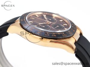 Rolex Daytona 116515 Clean 1:1 Best Edition Chocolate Dial Lume Markers on Oysterflex Strap SA4130 V2 - Image 8