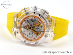 Audermars Piguet Royal Oak Offshore 44mm Transparent APF Best Edition Yellow Dial on Yellow Rubber Strap A3126 - Image 5
